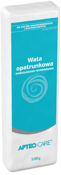 Wata opatrunkowa bawełniano-wiskozowa APTEO CARE, do celów higienicznych, 100 g