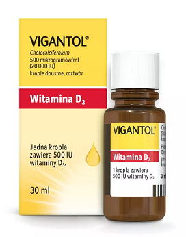 Vigantol 20 000 j.m, krople doustne, 30 ml