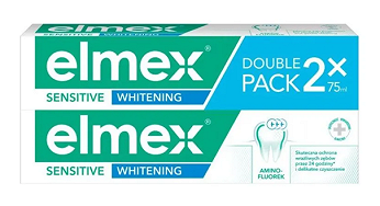 Elmex Sensitive Whitening, pasta do zębów delikatnie wybielająca, 2 x75 ml
