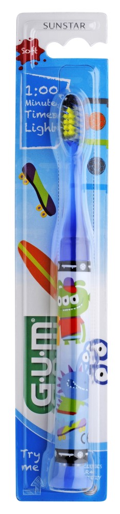 SUNSTAR GUM LLIGHT-UP, szczoteczka do zębów dla dzieci miękka, 1 szt.