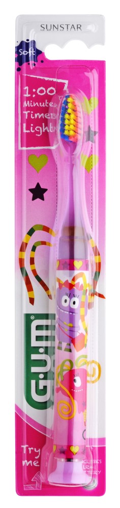 SUNSTAR GUM LLIGHT-UP, szczoteczka do zębów dla dzieci miękka, 1 szt.