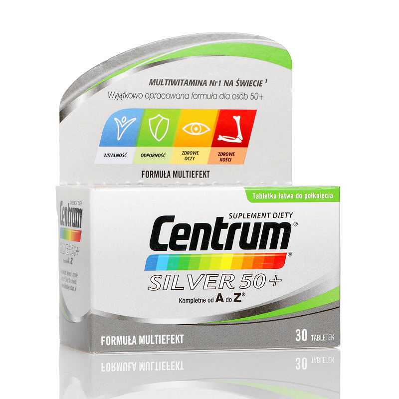 Centrum Silver 50+, tabletki z kompozycją minerałów i witamin dla osób po 50. roku życia, 30 szt.