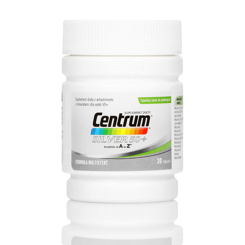 Centrum Silver 50+, tabletki z kompozycją minerałów i witamin dla osób po 50. roku życia, 30 szt.