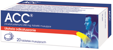 ACC 200 mg, tabletki musujące ułatwiające odkrztuszanie, 20 szt.