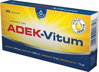 ADEK-Vitum, kapsułki z witaminą A, E D3 i K, 30 szt.