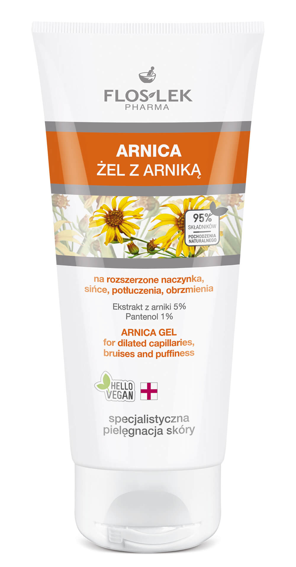 Flos-Lek Arnica, żel arnikowy na rozszerzone naczynka, 200 ml