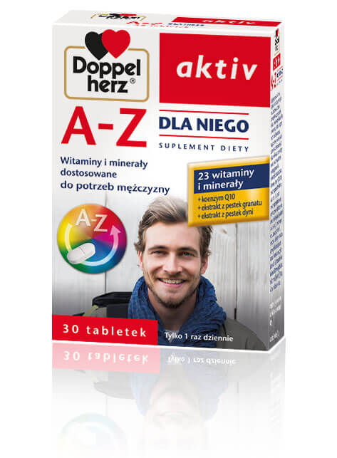 Doppelherz aktiv A-Z Dla Niego  tabletki z witaminami i minerałami dla mężczyzn, 30 szt.
