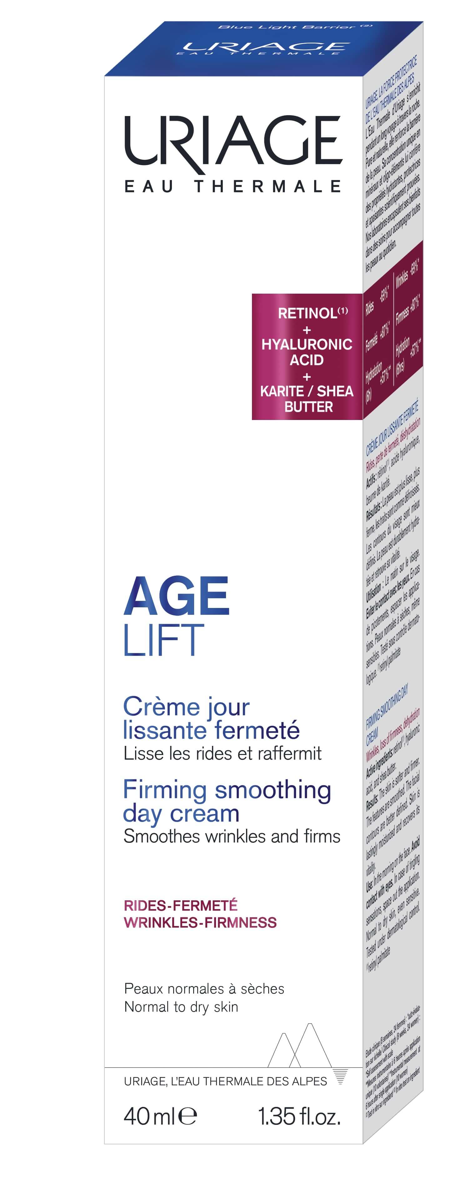 URIAGE Age Lift, krem wygładzający ujędranijący na dzień, 40 ml