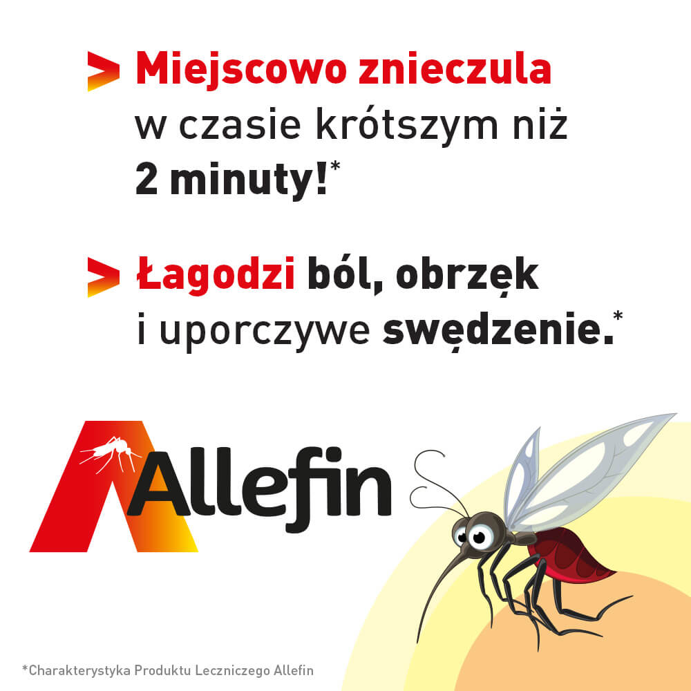 Allefin (20 mg+10 mg)/g, żel na ukąszenia owadów, 30 g