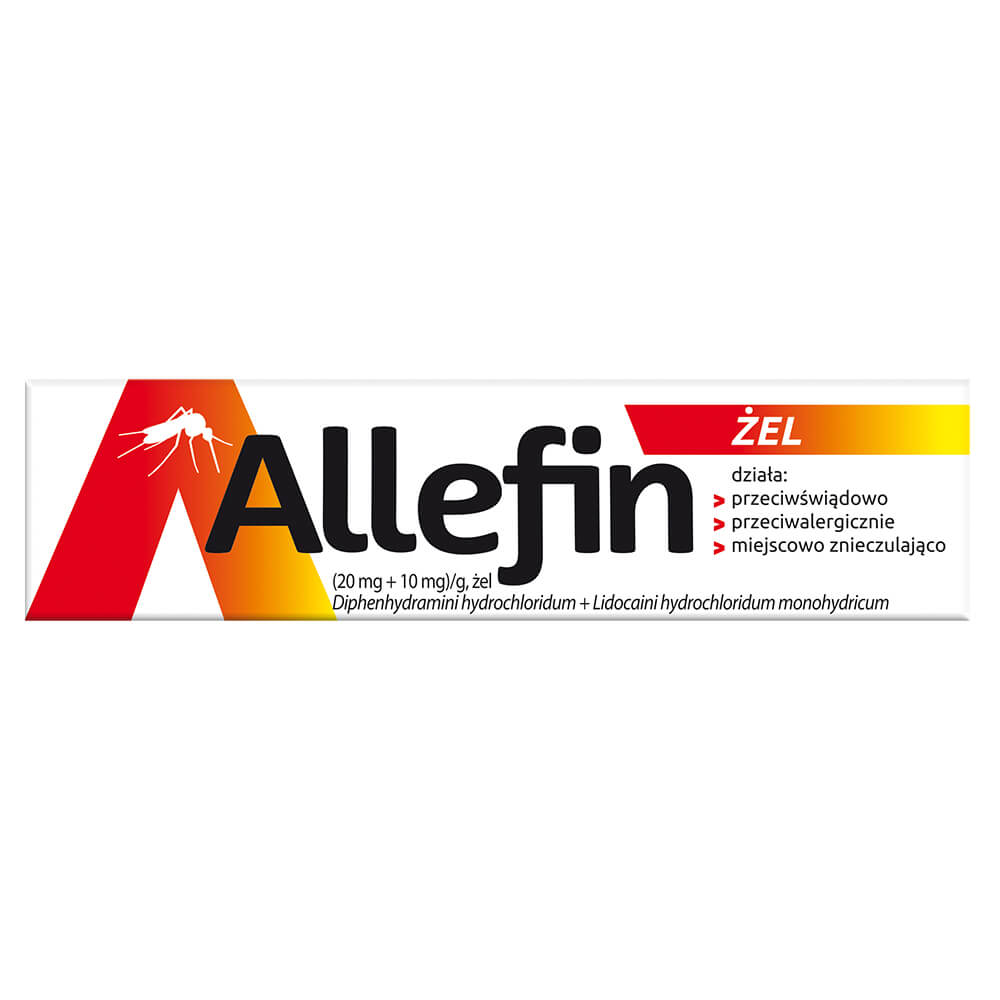 Allefin (20 mg+10 mg)/g, żel na ukąszenia owadów, 30 g