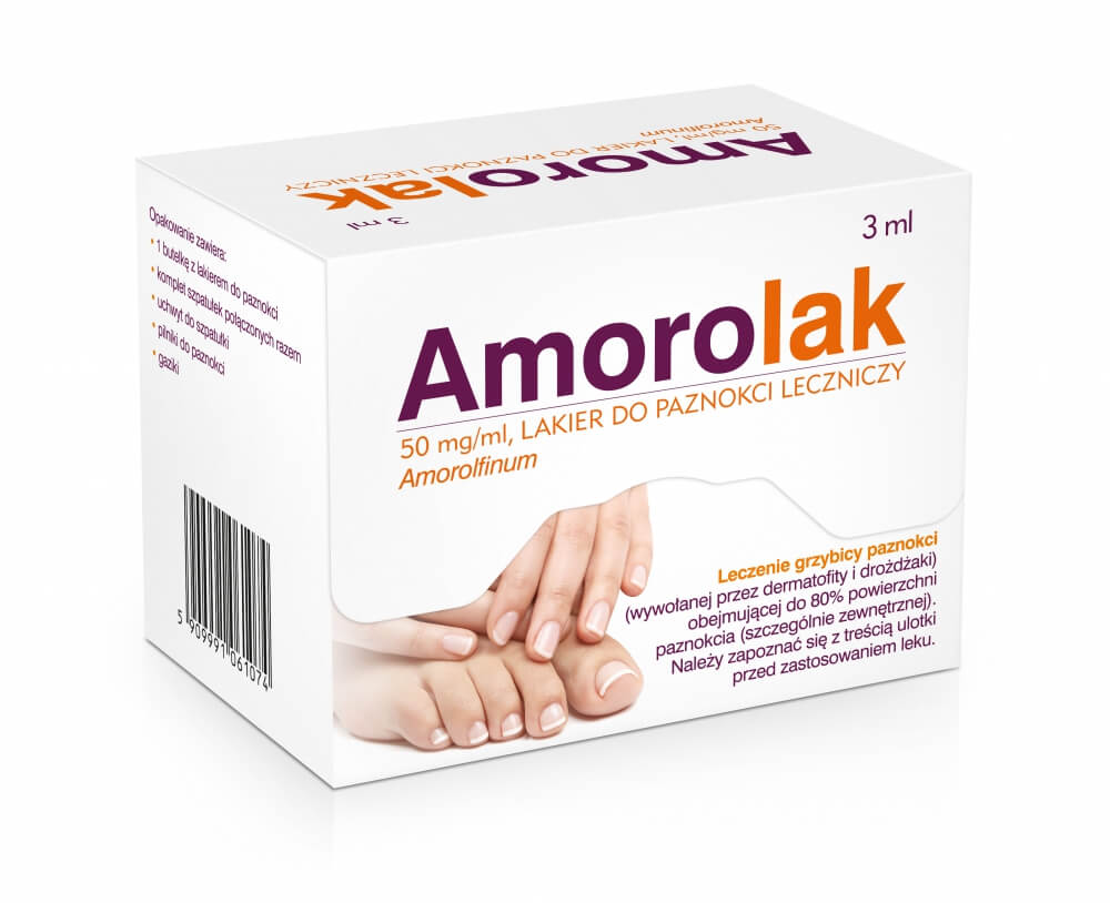 Amorolak lakier do paznokci o działaniu przeciwgrzybiczym, 3 ml