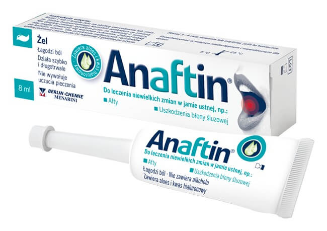 Anaftin, żel na afty, 8 ml