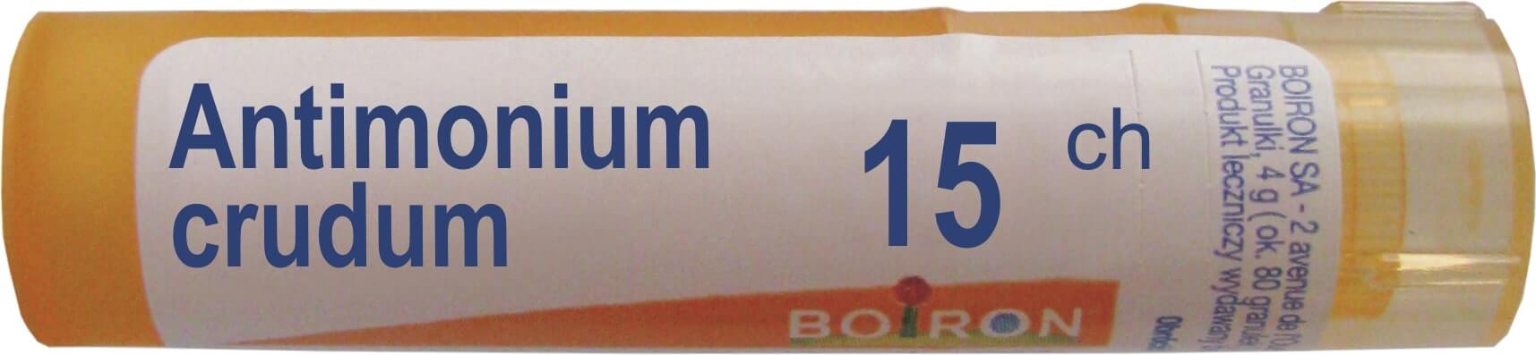 Boiron Antimonium crudum 15 CH granulki, 4 g