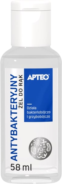 Antybakteryjny żel do rąk APTEO  o działaniu bakteriobójczym i grzybobójczym, 58 ml