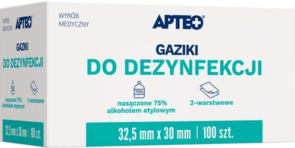 Gaziki APTEO, do dezynfekcji, 100 szt.