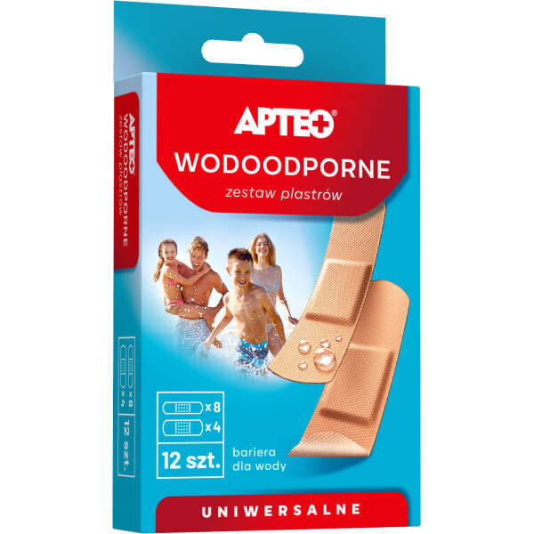 Plaster wodoodporny APTEO zestaw uniwersalny, 12 szt.