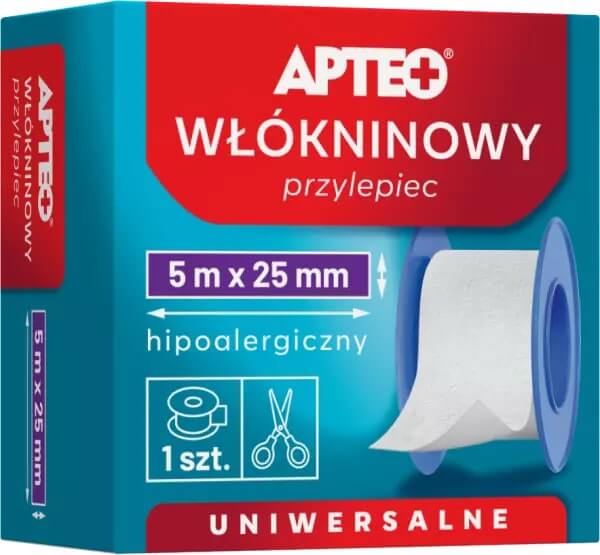  Przylepiec Włókninowy APTEO 5 m x 25 mm, 1 szt.