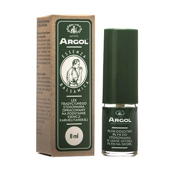 Argol Essenza Balsamica, płyn wspomagający w ostrym i przewlekłym schorzeniu dróg oddechowych, 8 ml