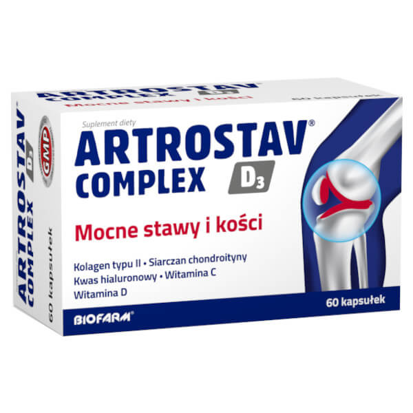 Artrostav Complex D3, kapsułki z kolagenem, 60 szt.