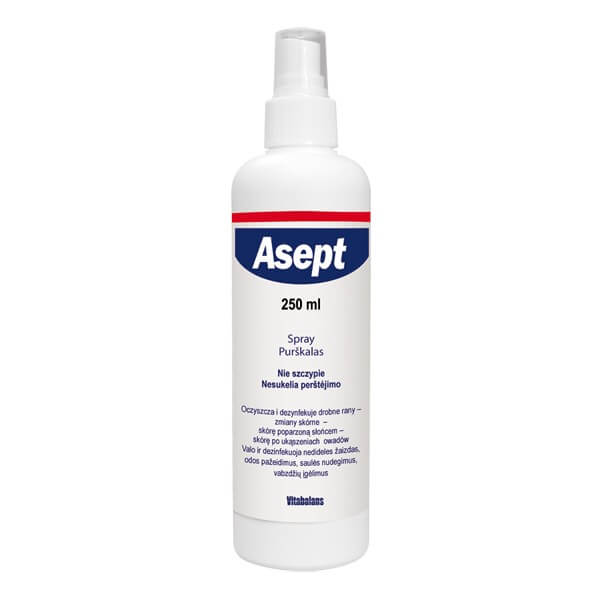 Asept , spray do dezynfekcji skóry, 250 ml