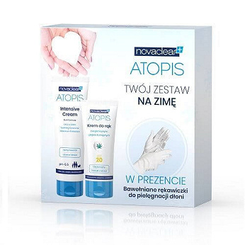 Novaclear Atopis Twój Zestaw na Zimę, krem natłuszczający do twarzy i ciała 100 ml + krem do rąk 50 ml
