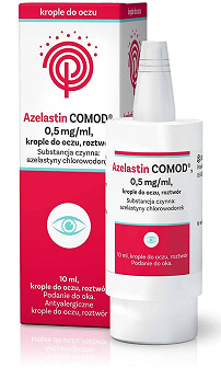 Azelastin COMOD, krople do oczu na objawy alergii dla dzieci i dorosłych, 10 ml