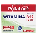 Witamina B12 Forte tabletki ze składnikami wspomagającymi produkcję czerwonych krwinek, 50 szt.