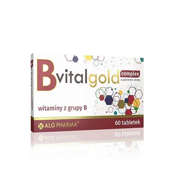 B vitalgold complex, tabletki ze składnikami wspierającymi funkcjonowanie układu nerwowego, 60 szt.