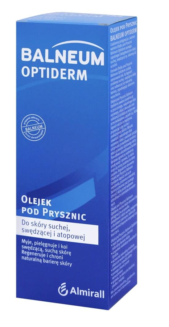 Balneum Optiderm olejek pod prysznic , do skóry suchej swędzącej i atopowej, 200 ml