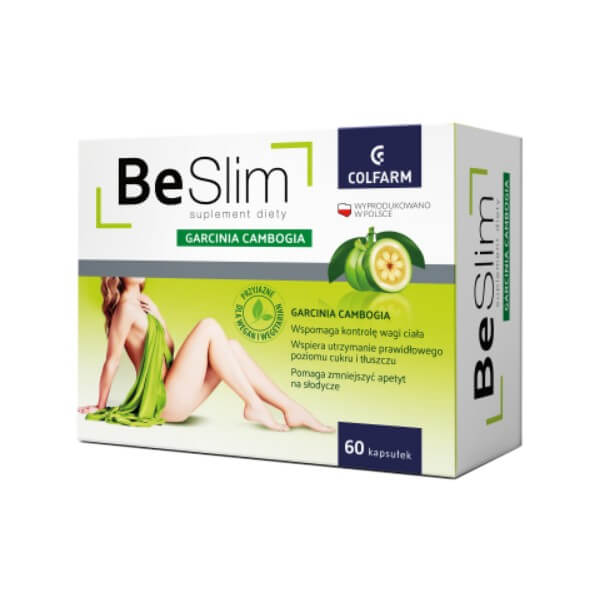 Be Slim Garcinia Cambogia kapsułki ze składnikami wspomagającymi odchudzanie, 60 szt.
