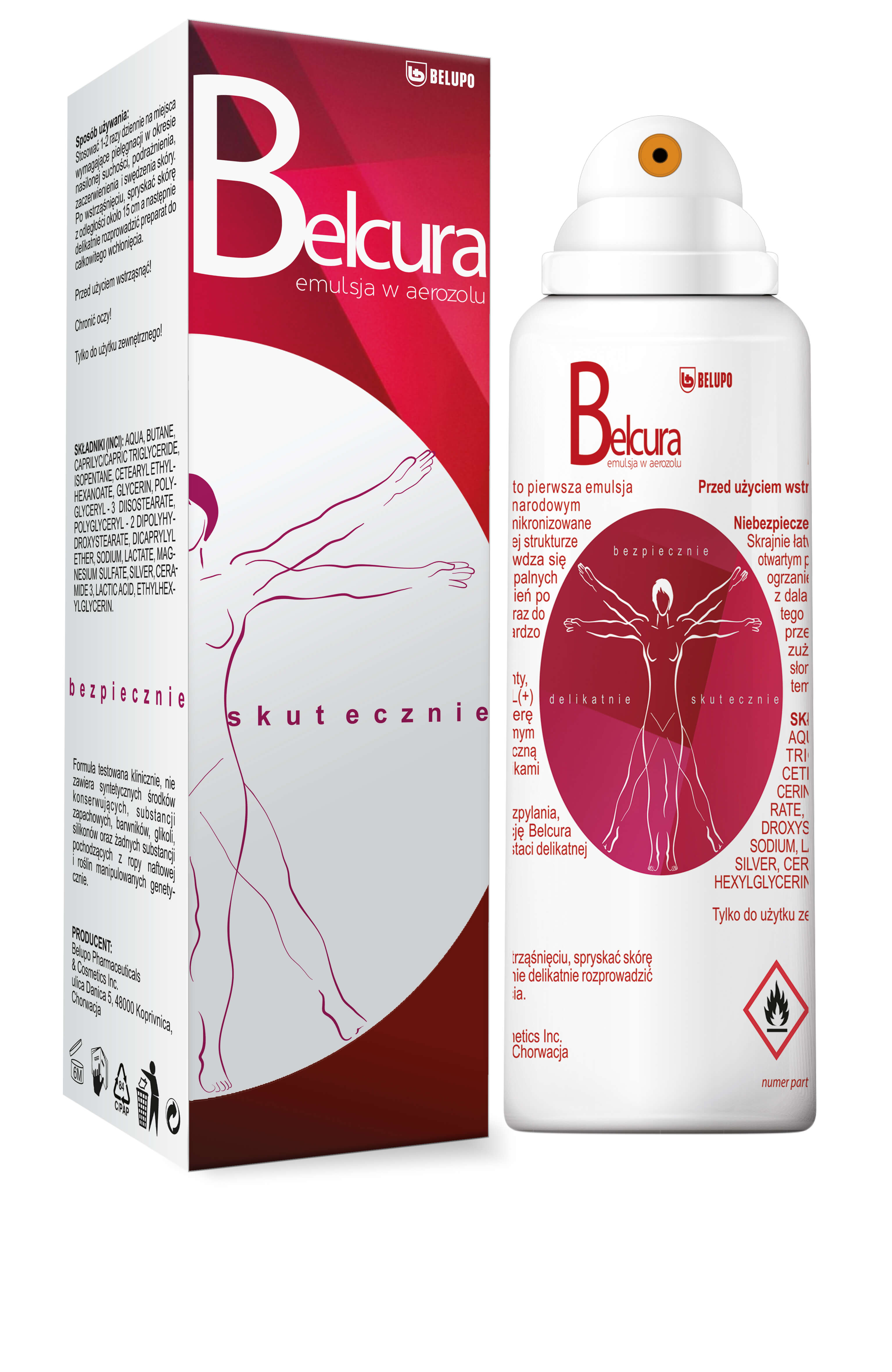 Belcura emulsja w aerozolu do pielęgnacji skóry suchej i wrażliwej, 125 ml