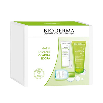 Bioderma Sebium, zestaw: Sebium Pore refiner preparat korygujący – 30 ml + Sebium Gel moussant actif żel oczyszczający – 200 ml + Sebium H2O woda miceralna – 100 ml