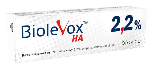 Biolevox HA 2,2% , żel dostawowy z kwasem hialuronowym w postaci ampułkostrzykawki, 2 ml