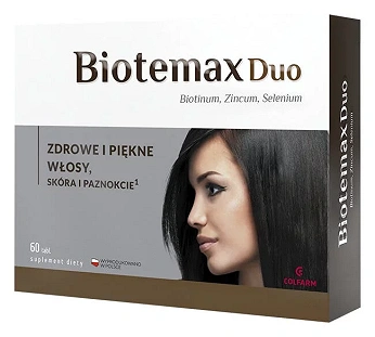 Biotemax Duo, tabletki dla osób dbających o włosy, skórę i paznokcie, 60 szt.