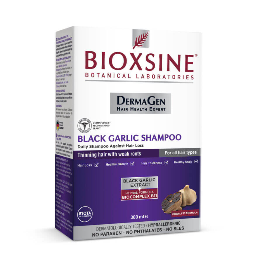 BIOXSINE Szampon , z czarnego czosnku, 300 ml
