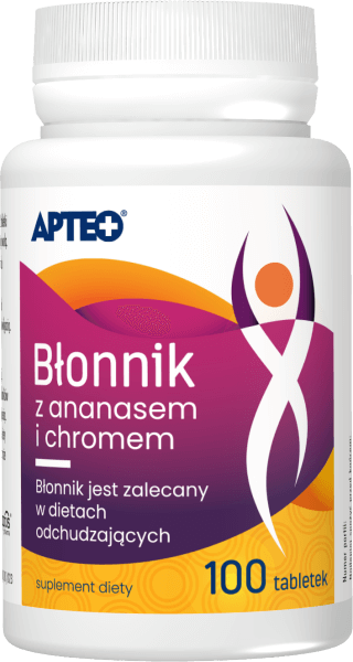 Błonnik z ananasem i chromem APTEO tabletki ze składnikami wspierającymi odchudzanie, 100 szt.
