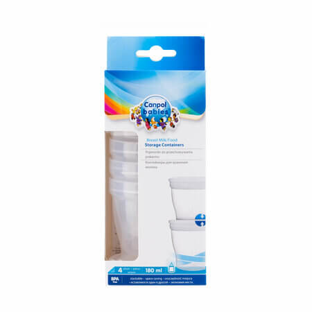 Canpol Babies Pojemniki  do przechowywania mleka, pokarmu, 4 szt.