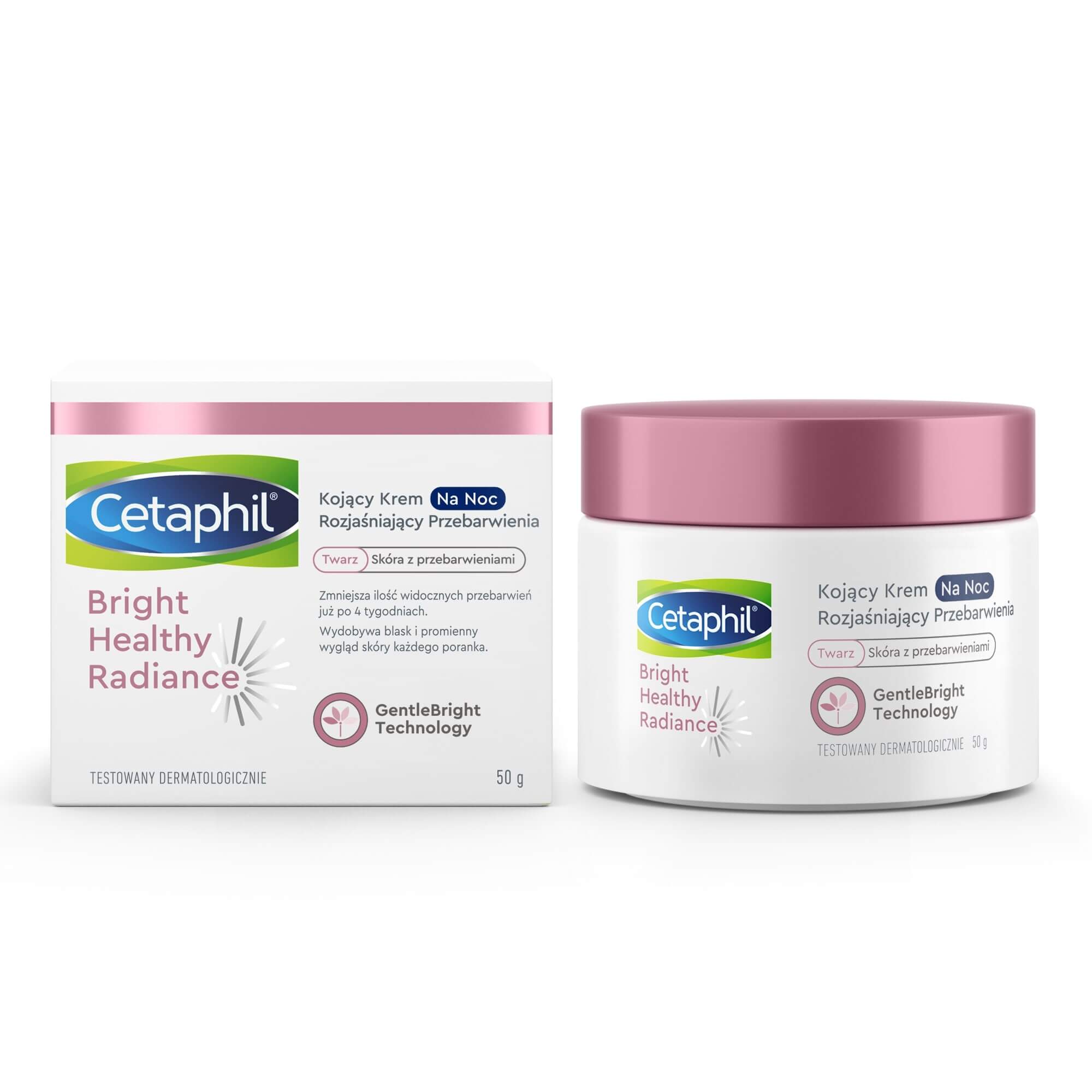 Cetaphil Bright Healthy Radiance, krem kojący na noc rozjaśniający przebarwienia, 50 g