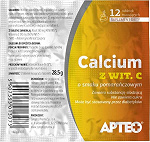Calcium z wit. C APTEO tabletki musujące o smaku pomarańczowym, 12 szt.