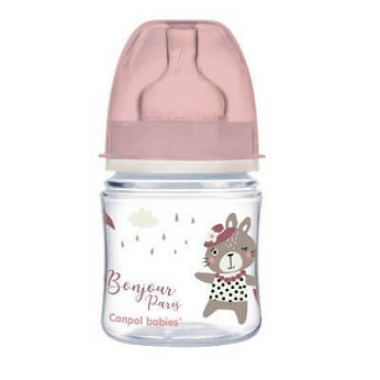 Canpol Babies, butelka szeroka antykolkowa o pojemności 120 ml, 35/231, 1 szt.