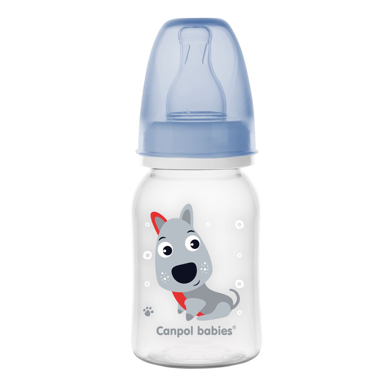 Canpol Babies, butelka wąska antykolkowa Wesołe Zwierzaki, 120 ml x 1 szt.