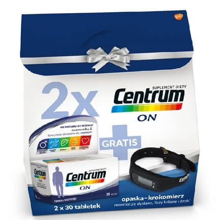 Centrum ON Zestaw, z witaminami dla mężczyzn 2 x 30 szt. + krokomierz