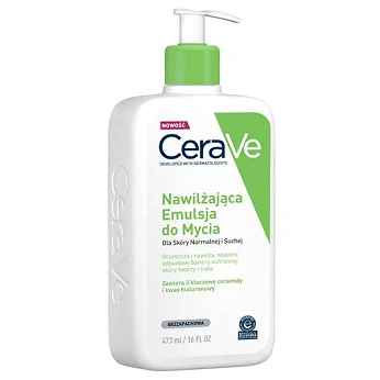 CERAVE Nawilżająca Emulsja, do mycia dla skóry normalnej i suchej, 473 ml