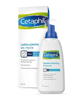 Cetaphil, lekka pianka do mycia twarzy z pompką, 236 ml