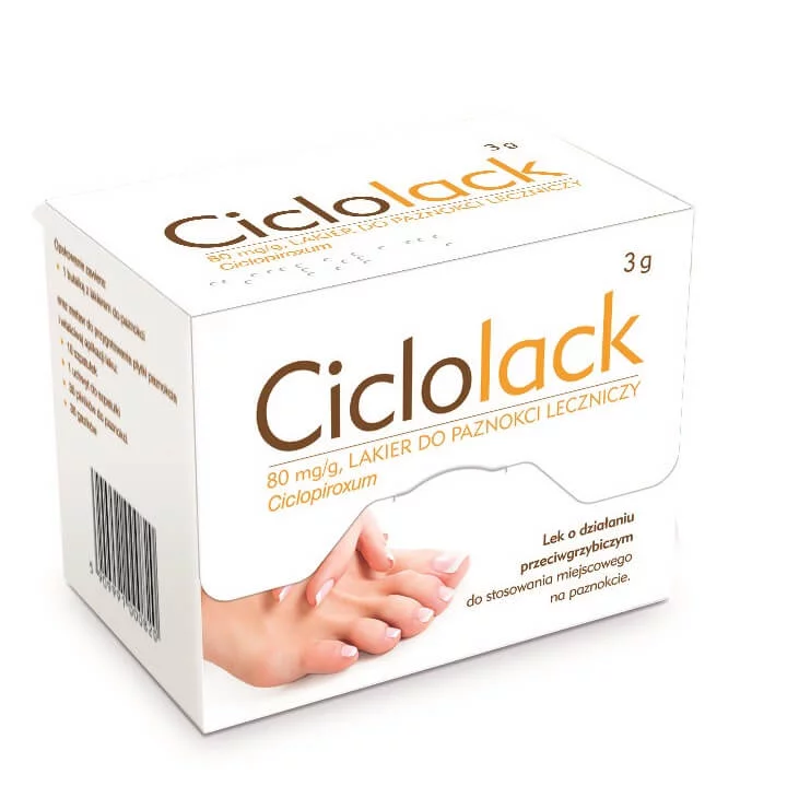 Ciclolack , lakier do paznokci o działaniu przeciwgrzybiczym, 3 g