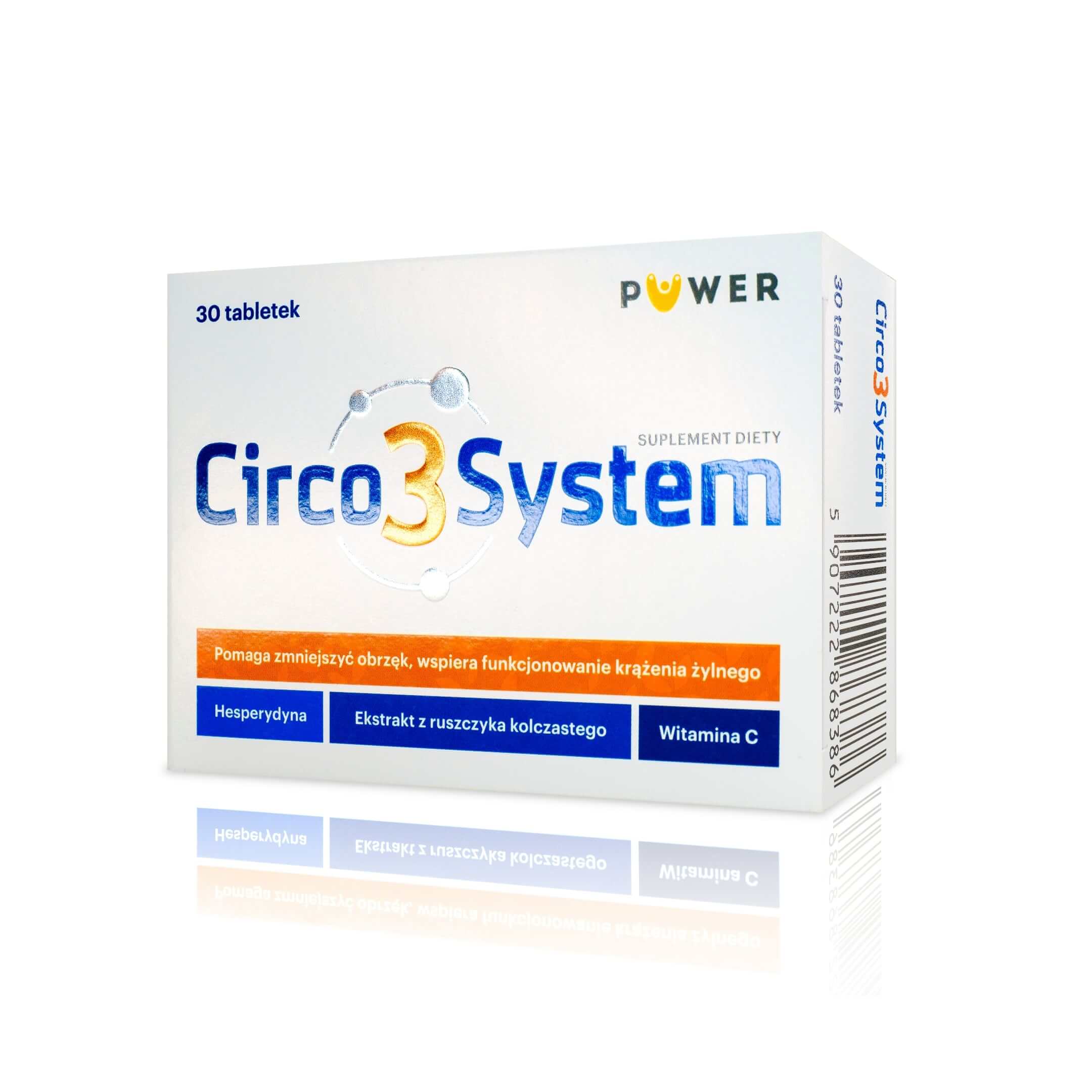 Circo3System, tabletki ze składnikami wspierającymi prawidłowe krążenie żylne, 30 szt.
