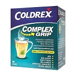 Coldrex Complex Grip proszek na przeziębienie i grypę o smaku cytrynowo miętowym, 10 sasz.