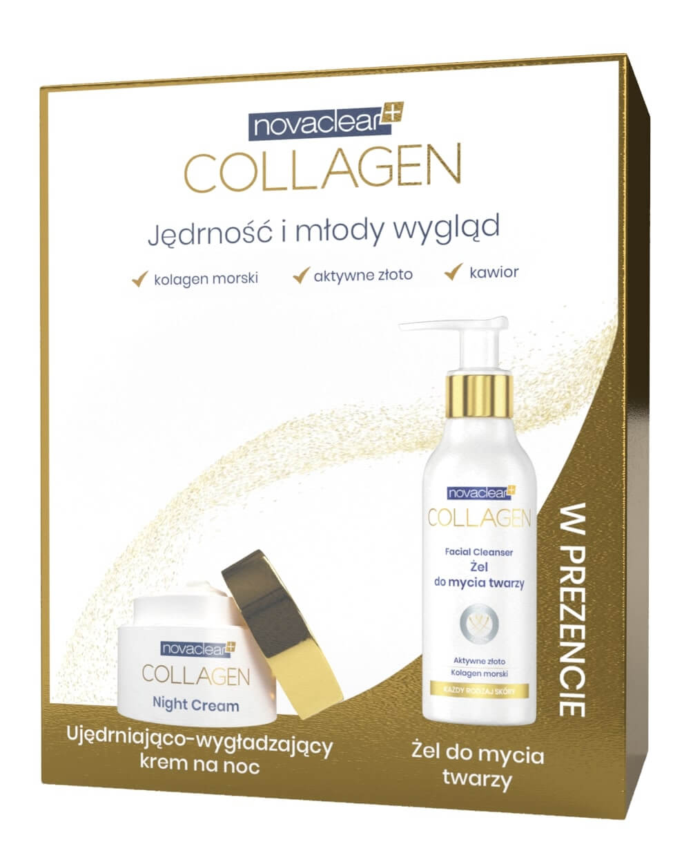 EQUALAN PHARMA EUROPE Novaclear Collagen, zestaw: krem na noc + żel do mycia twarzy, 1 szt. — Składniki i ocena