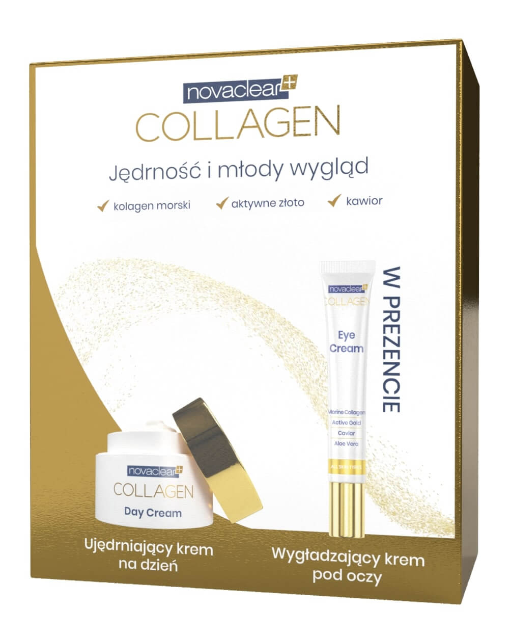 Zestaw Novaclear Collagen, zestaw krem na dzień i krem pod oczy, 1 szt.