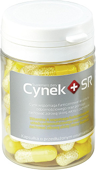 Cynek+SR, kapsułki twarde ze składnikami pomagającymi uzupełnić dietę w cynk, 50 szt.